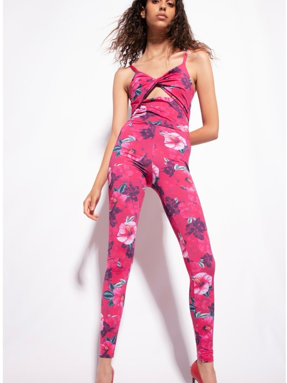 Pinko Trafitto Women's Pink and Red Jumpsuit